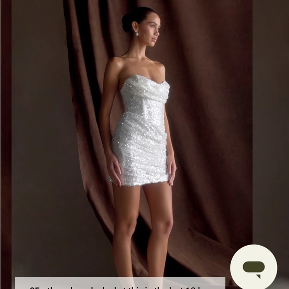 Meshki White Strapless Dress - Picture 2 of 5